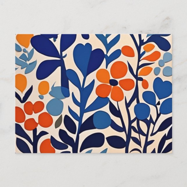 fleurs retro 70's helg vykort (Framsida)