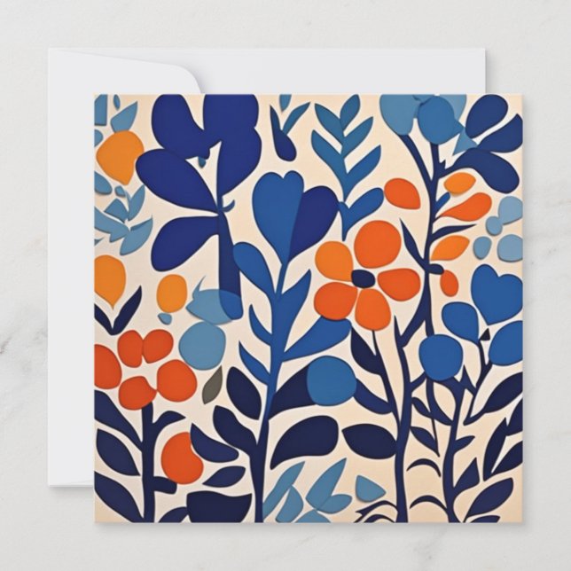 fleurs retro 70's julkort (Framsida)