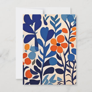 fleurs retro 70's vykort