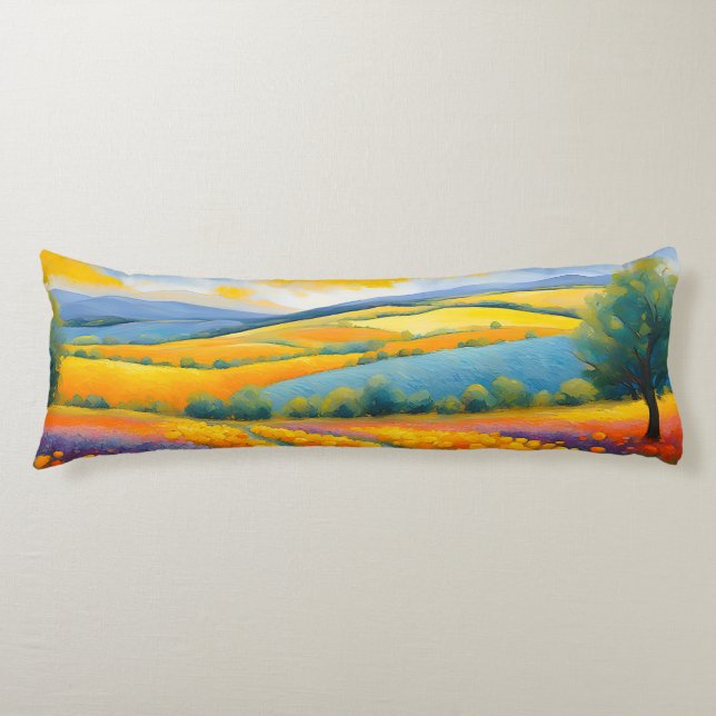 "Fleurs Tranquilles" Wide Ligcape Provence Kroppskudde (Framsidan)