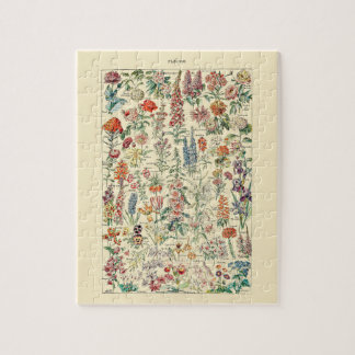 Fleurs Wildblomme Garden Botanical Diagram Pussel