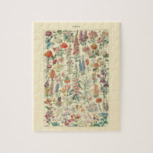 Fleurum Wildblomma Garden Botaniskt diagram Pussel