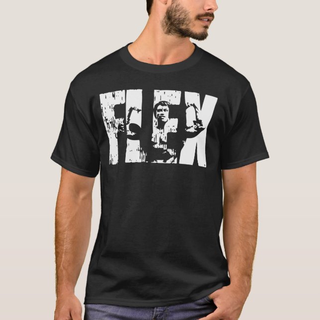 FLEX Bodybuilding Shirt - Mörk T Shirt (Framsida)
