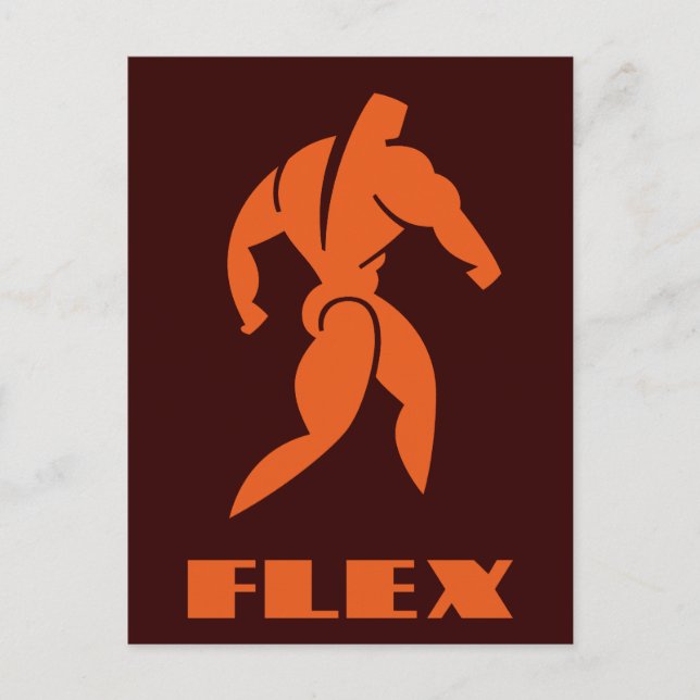 Flex Bodybuilding Vykort (Framsida)