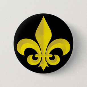 Flex De Lis Art Guld Knapp
