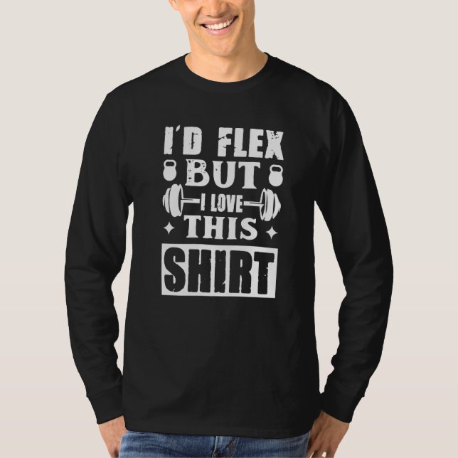 Flex Gym Bodybuilding der Weightlifter Workout T Shirt (Framsida)