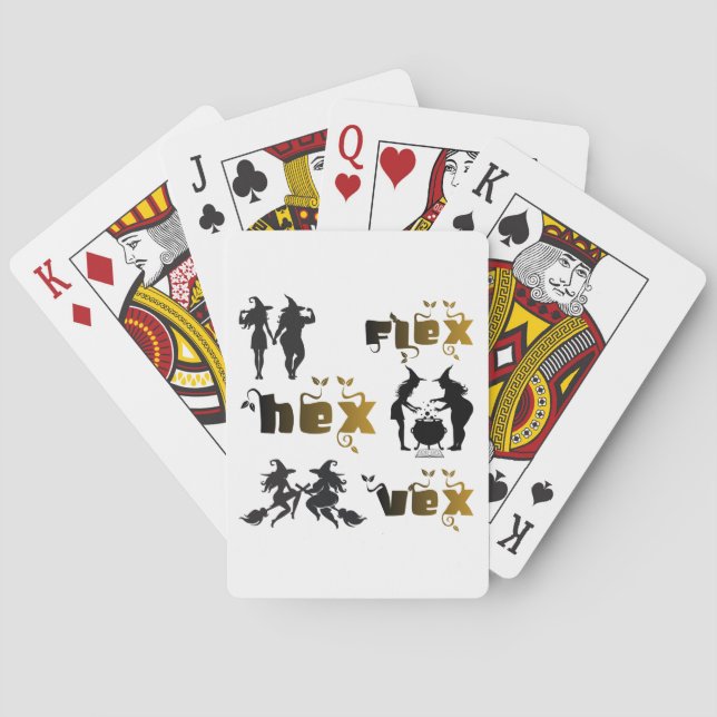 Flex. Hex. Vex. Kroppspositiva & Mångfaldiga Häxor Casinokort (Baksidan)