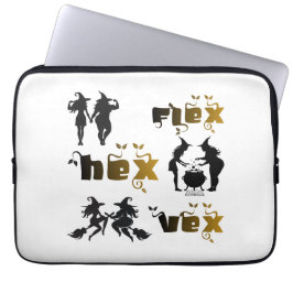 Flex. Hex. Vex. Kroppspositiva & Mångfaldiga Häxor Laptop Fodral