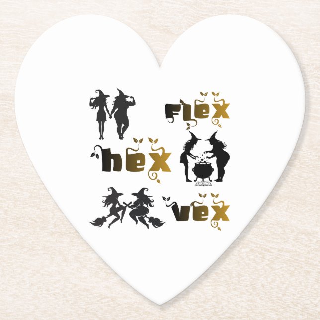 Flex. Hex. Vex. Kroppspositiva & Mångfaldiga Häxor Underlägg Papper (Framsida)