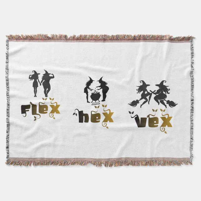 Flex. Hex. Vex. Kroppspositiva och mångfaldiga häx Filt (Framsidan)