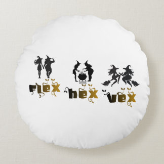 Flex. Hex. Vex. Kroppspositiva och mångfaldiga häx Rund Kudde