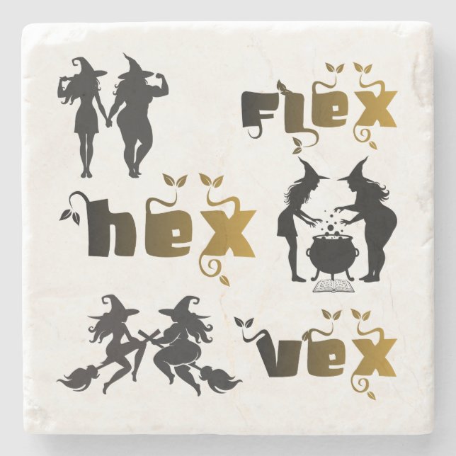 Flex. Hex. Vex. Kroppspositiva och mångfaldiga häx Stenunderlägg (Framsidan)