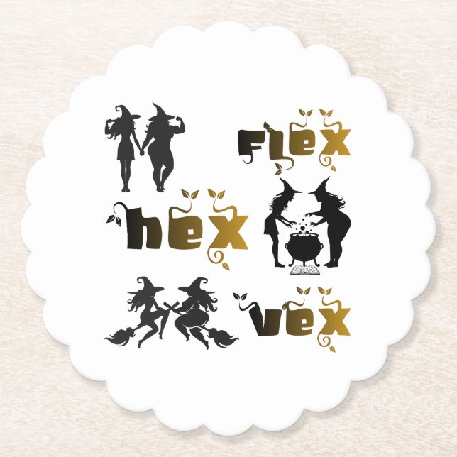 Flex. Hex. Vex. Kroppspositiva och mångfaldiga häx Underlägg Papper (Framsida)