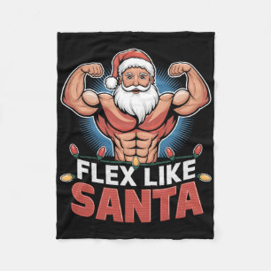 Flex som Jultomten Bodybuilding der jul Gym Wo Fleecefilt