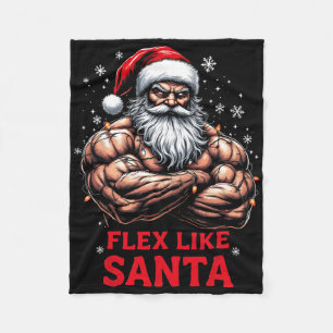 Flex som Jultomten Bodybuilding der jul Gym Wo Fleecefilt