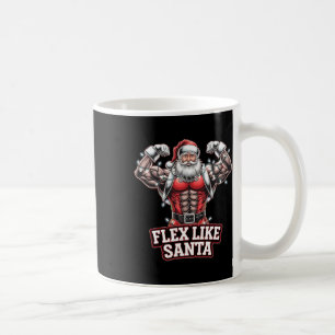 Flex som Jultomten Bodybuilding der jul Gym Wo Kaffemugg