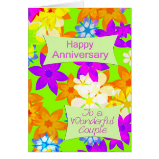 Flexblommor för ett par år hälsningskort