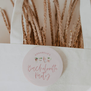 Flexgåva från Girly rosa-skript Knapp