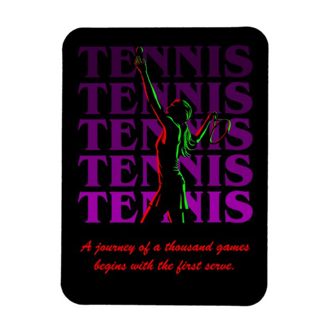 Flexi Magnet Women's Tennis 1 Lila Mörk (Vertikal)