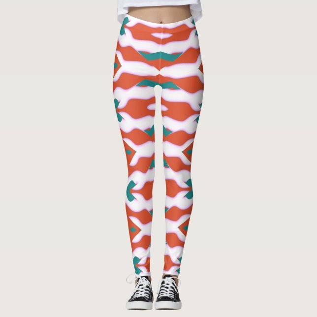 Flexi-passad multifärgad "Ratti_Kreativ_Arts" Legg Leggings (Framsida)
