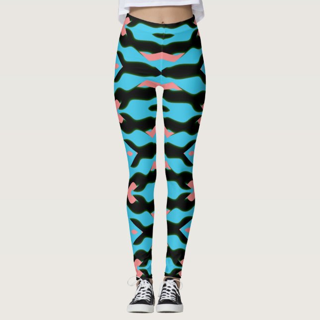 Flexi-passad multifärgad "Ratti_Kreativ_Arts" Legg Leggings (Framsida)