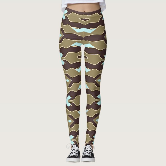 Flexi-passad multifärgad "Ratti_Kreativ_Arts" Legg Leggings (Framsida)