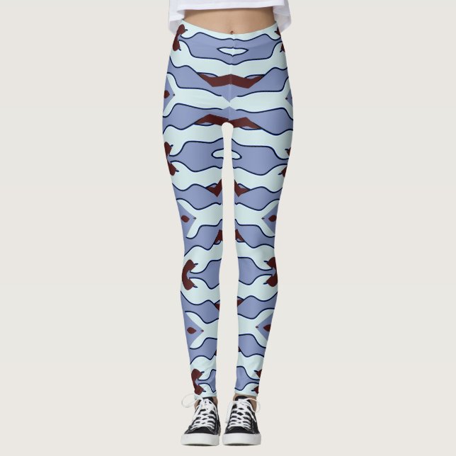 Flexi-passad multifärgad "Ratti_Kreativ_Arts" Legg Leggings (Framsida)