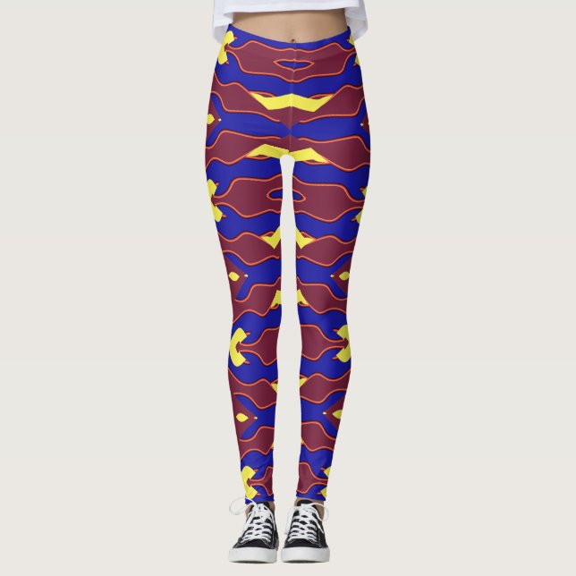 Flexi-passad multifärgad "Ratti_Kreativ_Arts" Legg Leggings (Framsida)