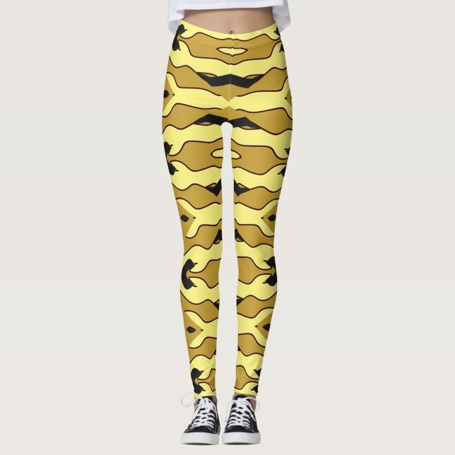 Flexi-passad multifärgad "Ratti_Kreativ_Arts" Legg Leggings (Framsida)