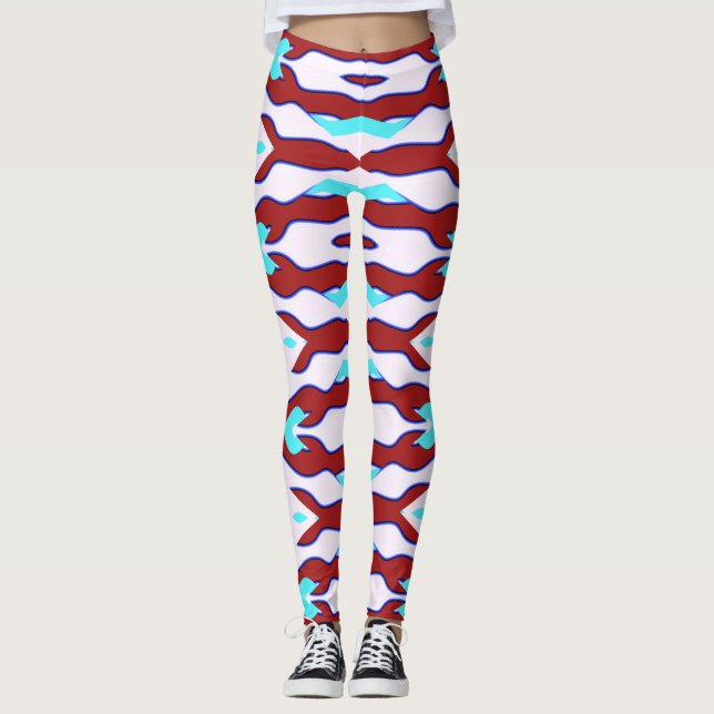 Flexi-passad multifärgad "Ratti_Kreativ_Arts" Legg Leggings (Framsida)