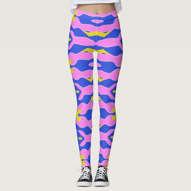 Flexi-passad multifärgad "Ratti_Kreativ_Arts" Legg Leggings (Framsida)