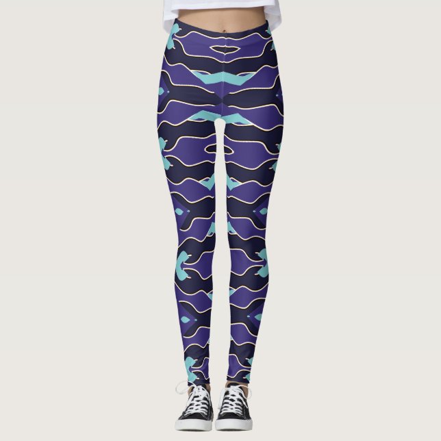 Flexi-passad multifärgad "Ratti_Kreativ_Arts" Legg Leggings (Framsida)