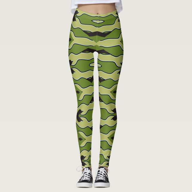 Flexi-passad multifärgad "Ratti_Kreativ_Arts" Legg Leggings (Framsida)