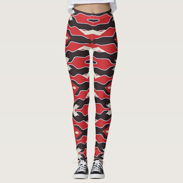 Flexi-passad multifärgad "Ratti_Kreativ_Arts" Legg Leggings (Framsida)