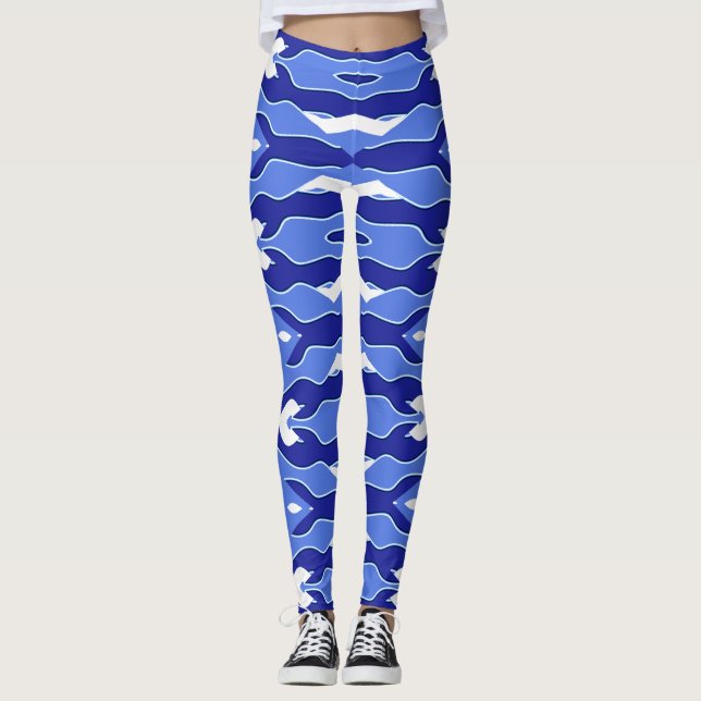 Flexi-passad multifärgad "Ratti_Kreativ_Arts" Legg Leggings (Framsida)