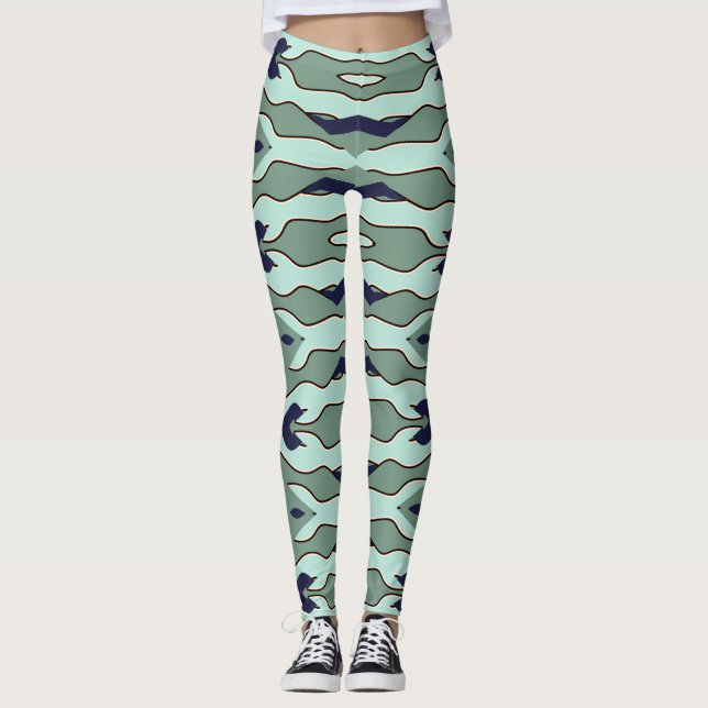 Flexi-passad multifärgad "Ratti_Kreativ_Arts" Legg Leggings (Framsida)
