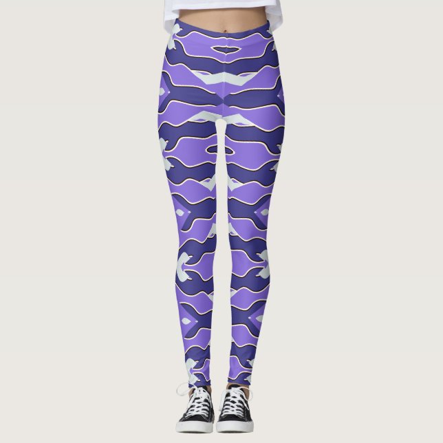 Flexi-passad multifärgad "Ratti_Kreativ_Arts" Legg Leggings (Framsida)