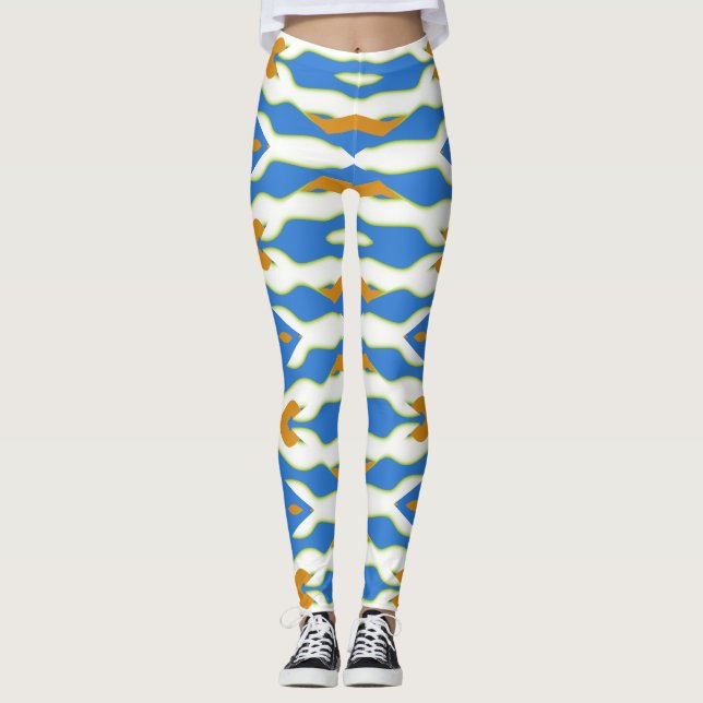 Flexi-passad multifärgad "Ratti_Kreativ_Arts" Legg Leggings (Framsida)