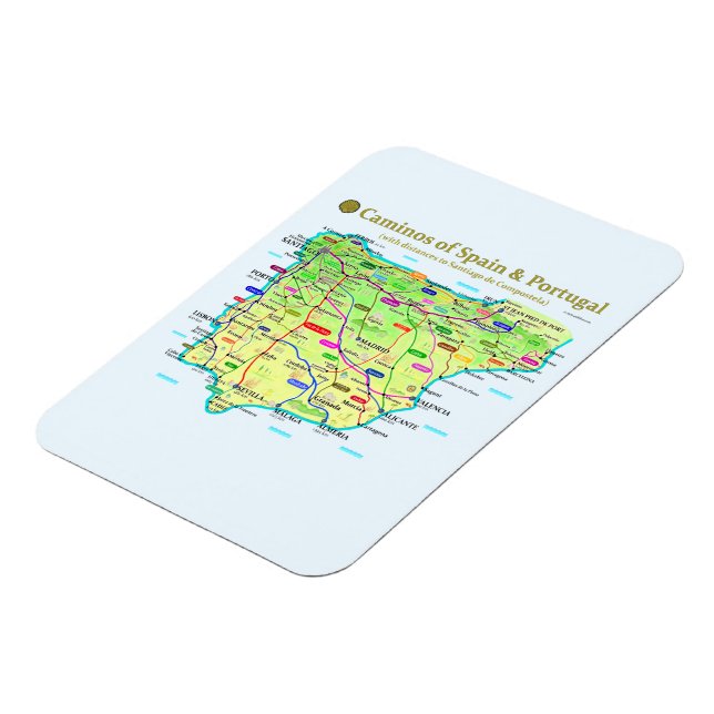 Flexibel Camino Karta Magnet (Vänstra Sidan)