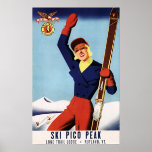Flexibel Fin-up-hopping Girl Poster