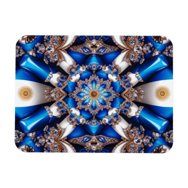 Flexibel fotomagnet med Argentinas Färg Magnet (Horisontell)