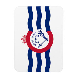 Flexibel fotomagnet med flagga av Cincinnati Magnet