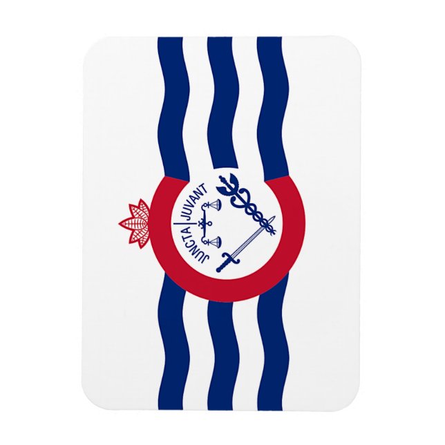 Flexibel fotomagnet med flagga av Cincinnati Magnet (Vertikal)