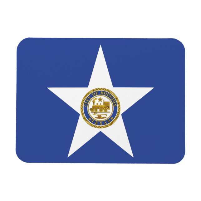 Flexibel fotomagnet med flagga av Houston Magnet (Horisontell)