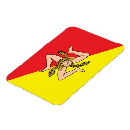Flexibel fotomagnet med flagga av Sicilien Magnet