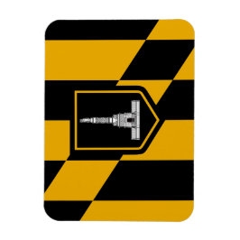 Flexibel fotomagnet med flagga Baltimore Magnet
