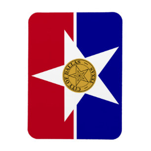 Flexibel fotomagnet med flagga Dallas Magnet