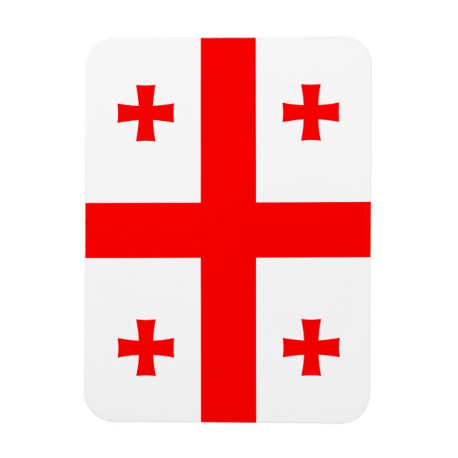 Flexibel fotomagnet med flagga från Georgien Magnet (Vertikal)