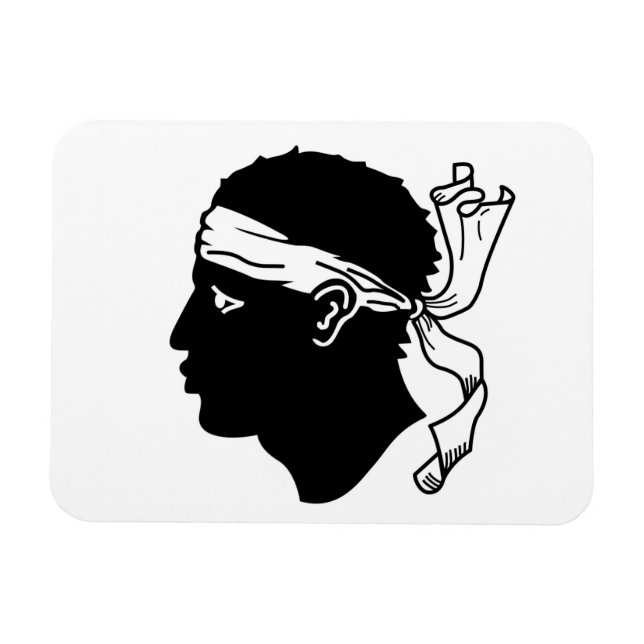 Flexibel fotomagnet med flagga från Korsika Magnet (Horisontell)