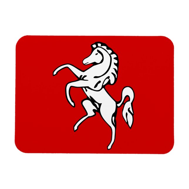 Flexibel fotomagnet med flagga i Kent County Magnet (Horisontell)